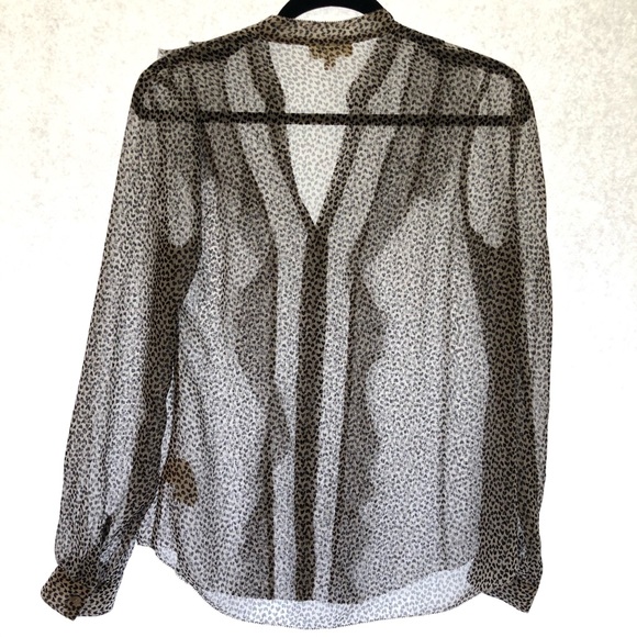 L’agence XS Nadine ruffled heart blouse sheer - Picture 10 of 12